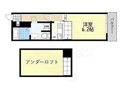 レジーナ野洲 1Kの間取図画像