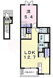 サンリット北大路 1LDKの間取図画像