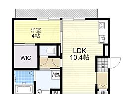グランフェリス 1LDKの間取図画像