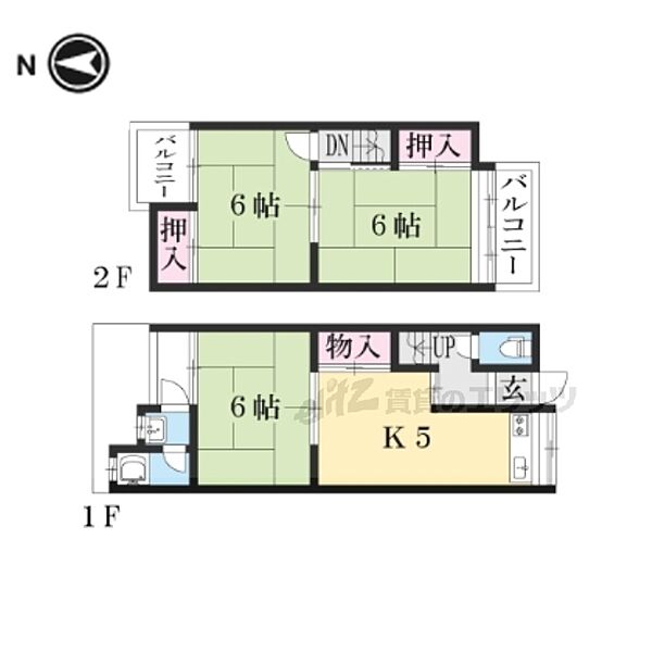 栗栖野打越町7-6 ｜京都府京都市山科区栗栖野打越町(賃貸一戸建3DK・--・55.16㎡)の写真 その2