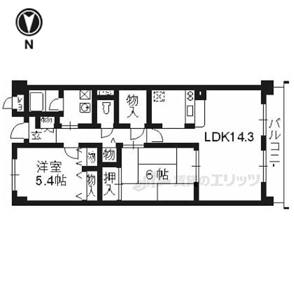 エトワール大竹 101｜京都府宇治市大久保町大竹(賃貸マンション2LDK・1階・62.98㎡)の写真 その2