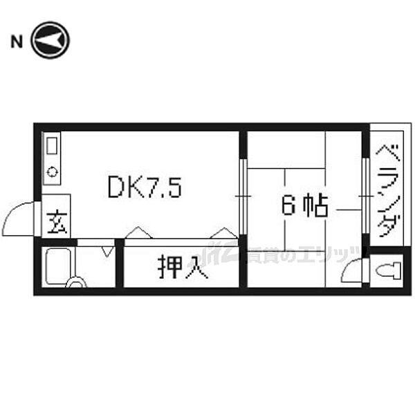 中島町マンション 402｜京都府京都市伏見区向島中島町(賃貸マンション1DK・4階・25.00㎡)の写真 その2