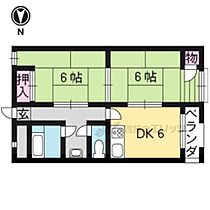 コーポ松村 4-B ｜ 京都府京都市山科区四ノ宮堂ノ後町（賃貸マンション2DK・4階・41.00㎡） その2