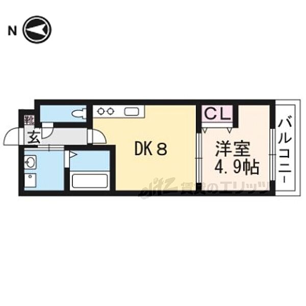 サクシード丹波橋 411｜京都府京都市伏見区桃山水野左近東町(賃貸マンション1LDK・4階・29.70㎡)の写真 その2