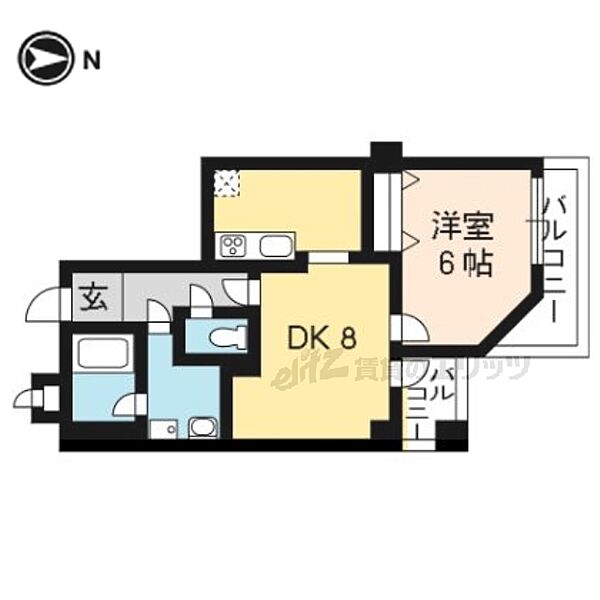 セント・ルークルス 208｜京都府京都市南区久世中久世町1丁目(賃貸マンション1LDK・2階・39.10㎡)の写真 その2