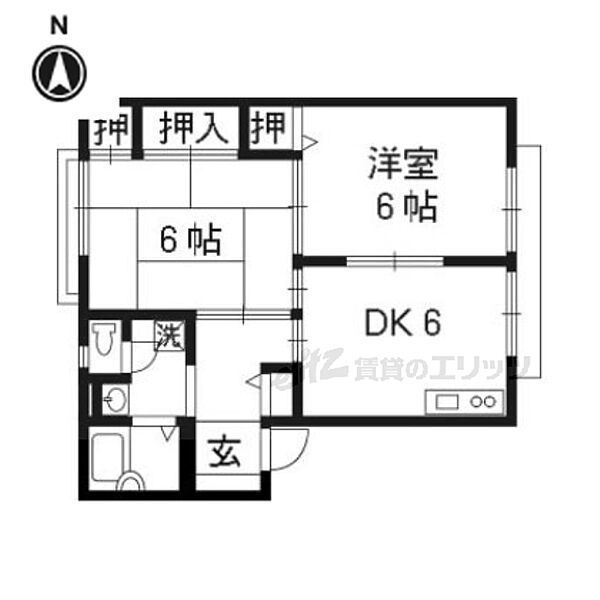 北ウィング・南ウィング S107｜京都府京都市伏見区久我森の宮町(賃貸アパート2DK・1階・43.00㎡)の写真 その2