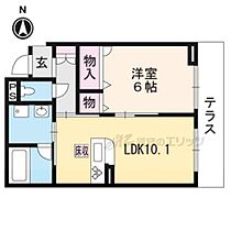 京都府京都市山科区大宅打明町（賃貸マンション1LDK・1階・42.04㎡） その2