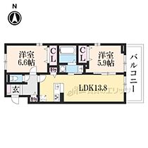 京都府京都市伏見区横大路一本木（賃貸アパート2LDK・2階・61.19㎡） その1