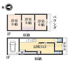🉐敷金礼金0円！🉐西野小柳26-10貸家