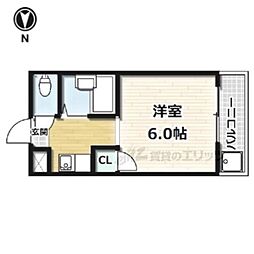 白砂ビル 1Kの間取図画像