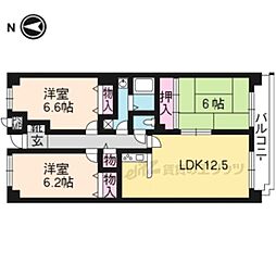 フレックス戸ノ内 3LDKの間取図画像