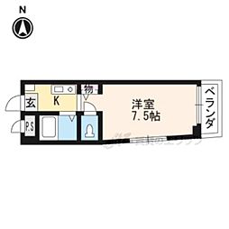メゾン・ロワール 1Kの間取図画像