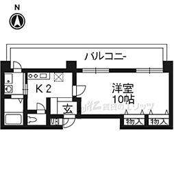 アウローラ 1Kの間取図画像