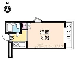 メゾンドリーブル 1Kの間取図画像