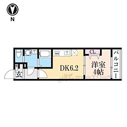 ARCA桂川 1DKの間取図画像