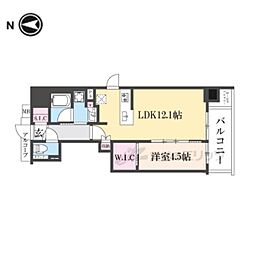 ファインレジデンス京都五条通 1LDKの間取図画像