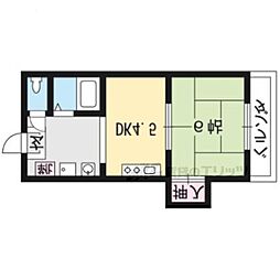 ハイツ・サンローズ 1DKの間取図画像