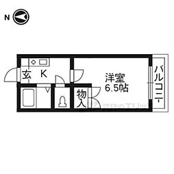 メゾン桃栄 1Kの間取図画像