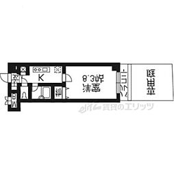 ピュア12 1Kの間取図画像