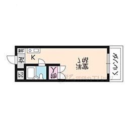 カーサ・ドマーニ ワンルームの間取図画像