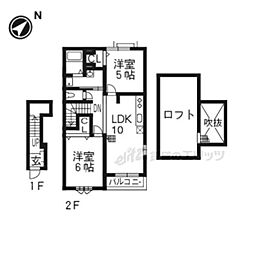 サンタカーサ 2LDKの間取図画像