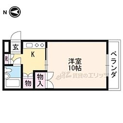 クレアトール23 1Kの間取図画像