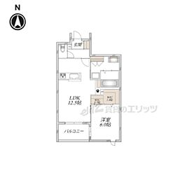 (仮称)桃山羽柴長吉東町へーベルメゾン 1LDKの間取図画像