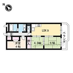サンハイム高矢 3LDKの間取図画像