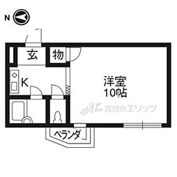 メゾン・ド・ヴァルチェ 1Kの間取図画像