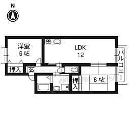 ヴァンベールヤマダ 2LDKの間取図画像