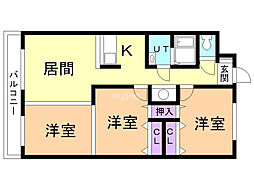 フェイマスKITAMI3番館 3LDKの間取図画像