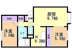 間取図画像 2LDK