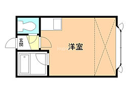 ロイヤルハイツ ワンルームの間取図画像
