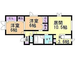 間取図画像 2LDK