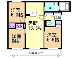 グランソレイユ本町 2階