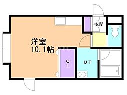 フローレンス柏陽 ワンルームの間取図画像