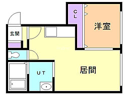 プリオール高栄 1LDKの間取図画像