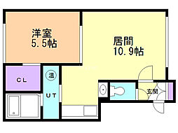 コリーナルーチェ 1LDKの間取図画像