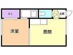サカエハイツ1号棟 1階/106