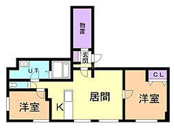 はるみ 2LDKの間取図画像