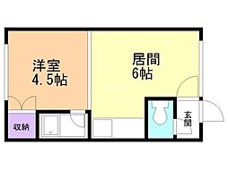 ルミエール21-2 1DKの間取図画像