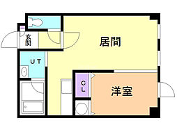 ヴァンドーム青葉 1LDKの間取図画像