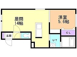 LIFE 1LDKの間取図画像