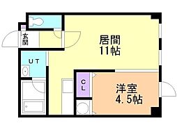 ヴァンドーム青葉 1LDKの間取図画像