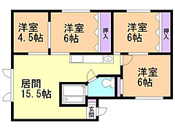 アルト3 4LDKの間取図画像
