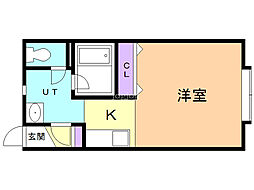 サンプレイス 1Kの間取図画像