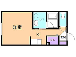 グリッシーニ 1Kの間取図画像
