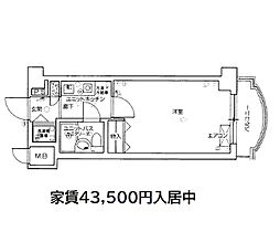 パラドール伏見 1Kの間取図画像