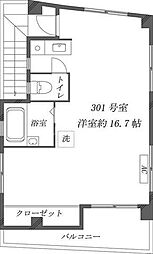 プリマメーラ3 ワンルームの間取図画像