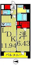 スプレンディッド江東住吉 1LDKの間取図画像